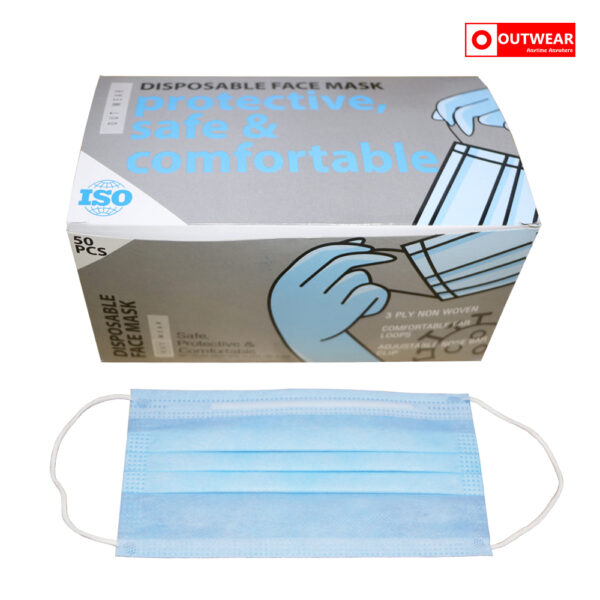 Face Mask with 3 Ply/Layer(High quality nose-clip)