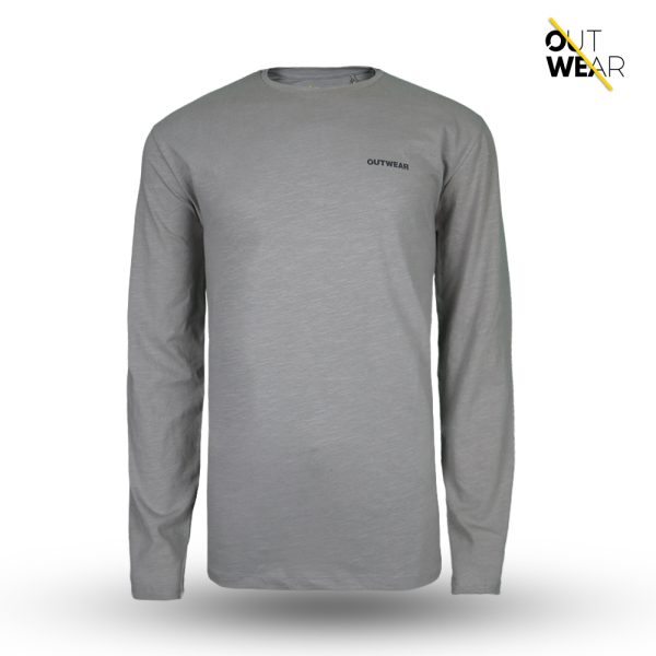 Trendy Men's Full Sleeve O-Neck T-Shirt (Grey)