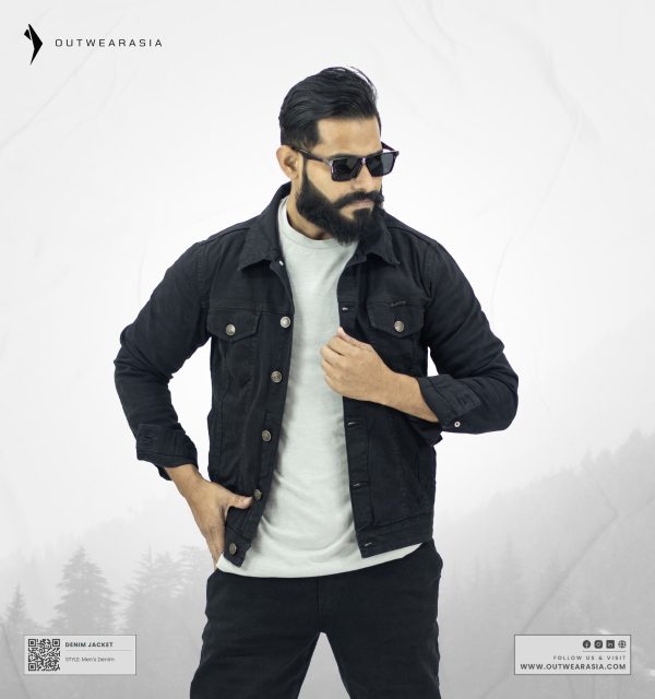 Men's Luxurious Denim jacket - Black