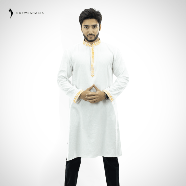 Outwear Exclusive Cotton Embroidery Panjabi- A3