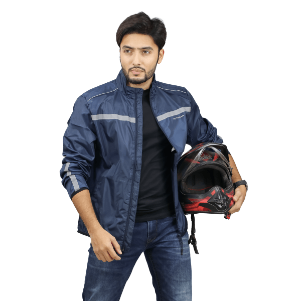 Premium Biker Windbreaker for Men’s - Windy Navy